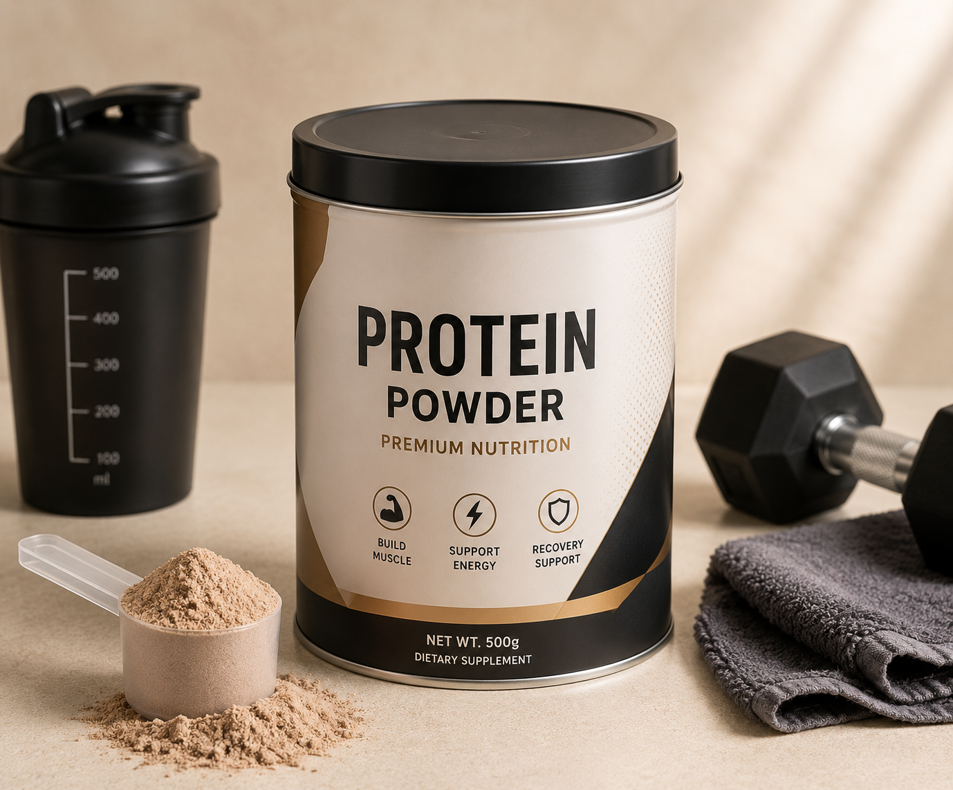 Protein Powder Tin Can
