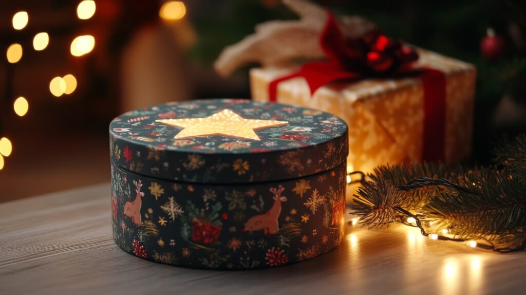 custom tin box festive